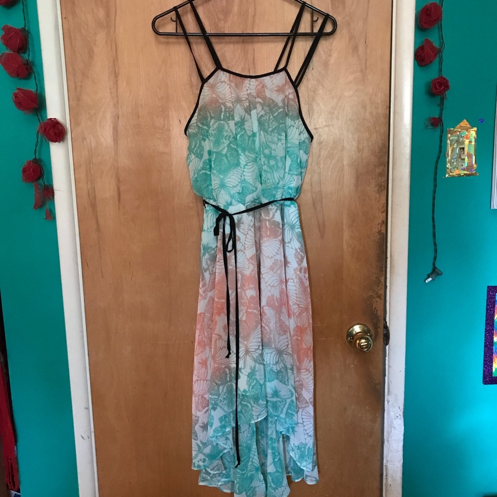 Bisou Bisou Pastel Butterfly High-Low Dress